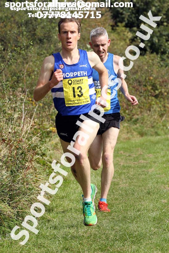 Senior mens relay 2019 Sunderland Harriers Open Cross Country. Photo:  David T. Hewitson/Sports for All Pics